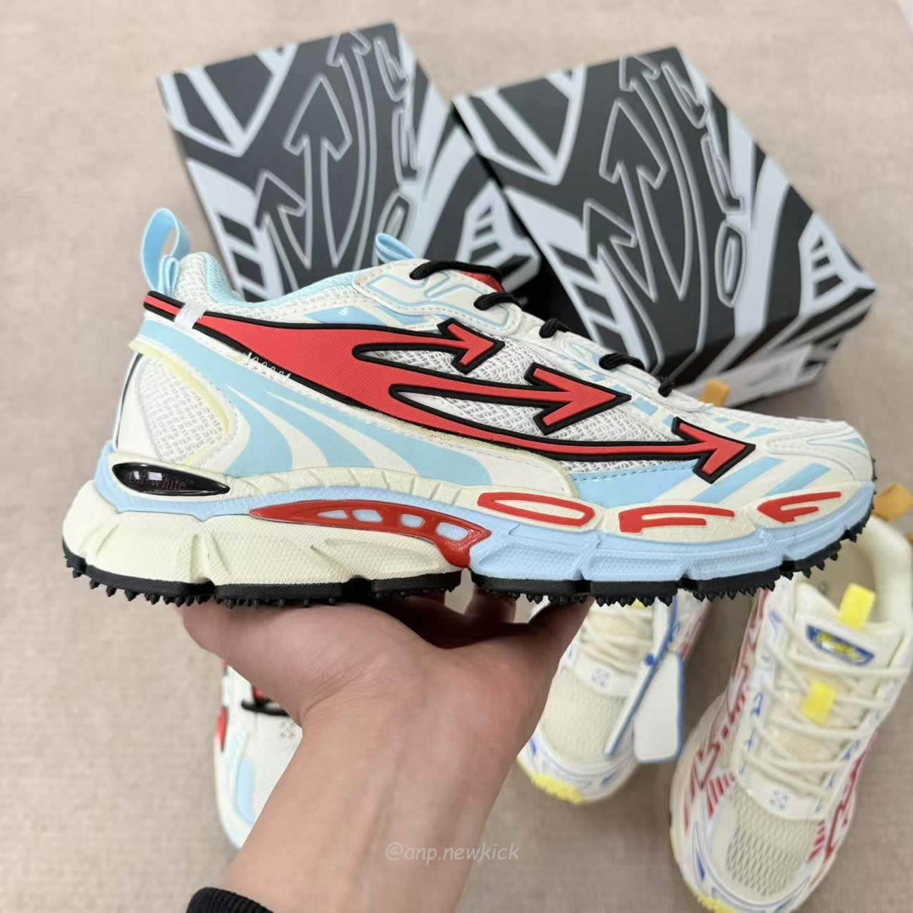 Off White Be Right Back Arrow Lace Up Sneakers (18) - www.newkick.vip